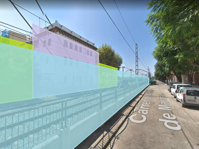 Exemple de l'afectació, elaborat per l'Ajuntament de Vilanova i la Geltrú