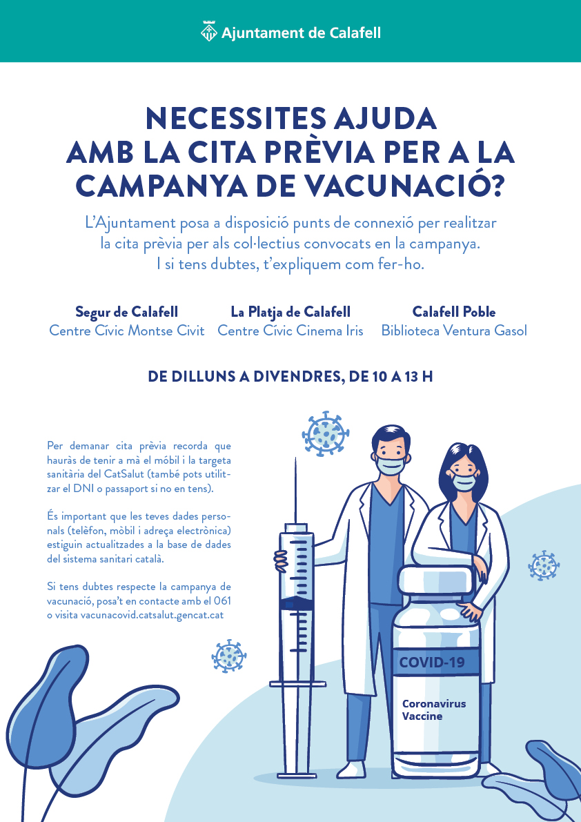 Ajut cita prèvia vacunació