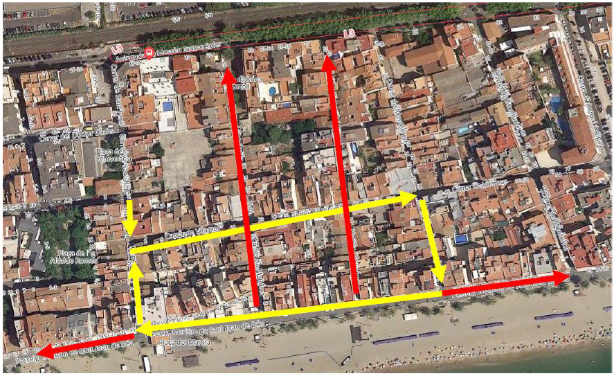 mapa itineraris illa vianants