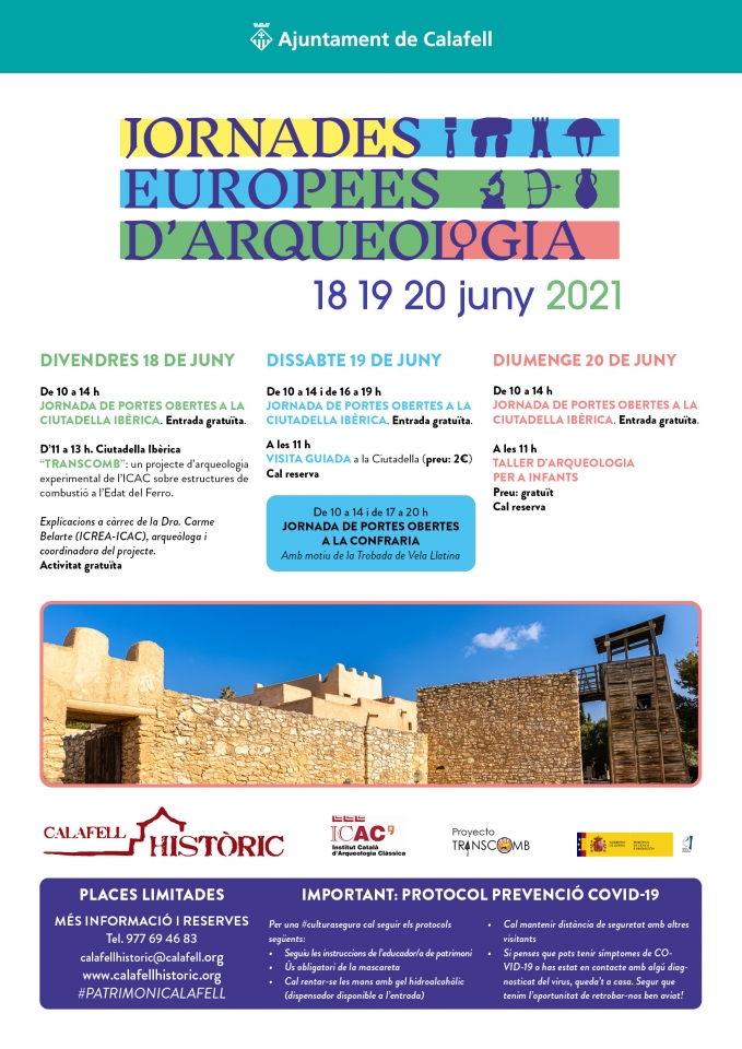 Cartell  de les Jornades Europees d'Arqueologia a Calafell