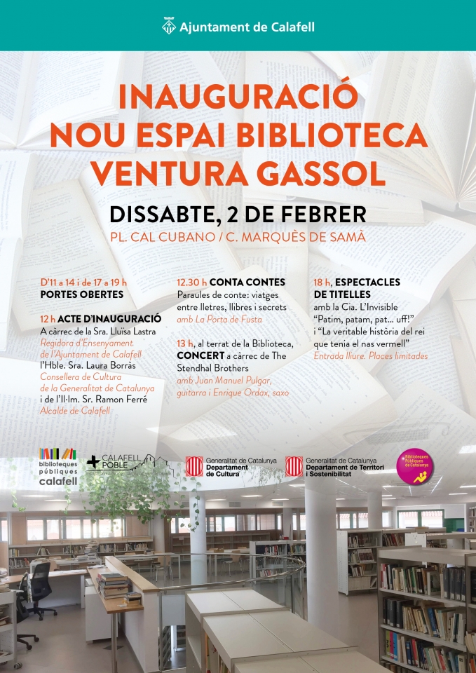 Inauguració de la nova Biblioteca Ventura Gassol