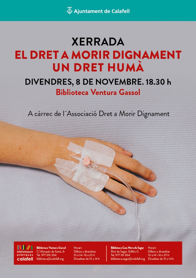 Xerrada: El dret a morir dignament, un dret humà