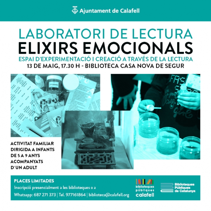 Cartell Laboratori de lectura a la biblioteca de Segur