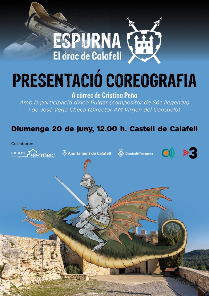 Cartell presentació coreografia, ESPURNA, el drac de Calafell