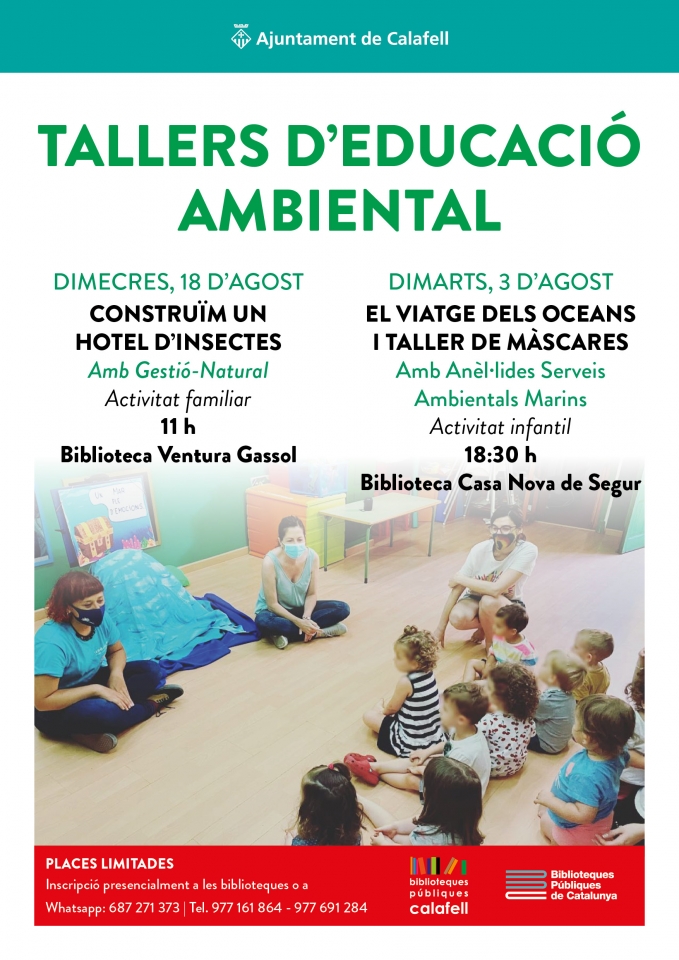 Cartell amb foto de nens