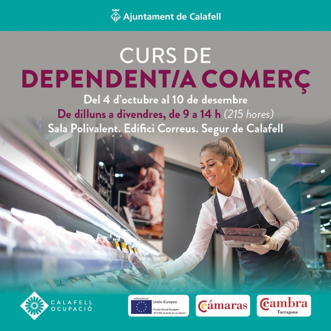 Cartell curs, dependent/a de comerç
