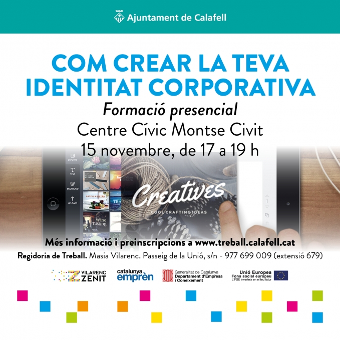 Cartell del curs amb fotografia de fons