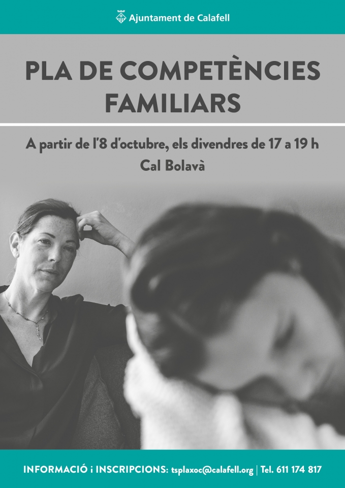 Cartell amb una fotografia en blanc i negre de dues persones
