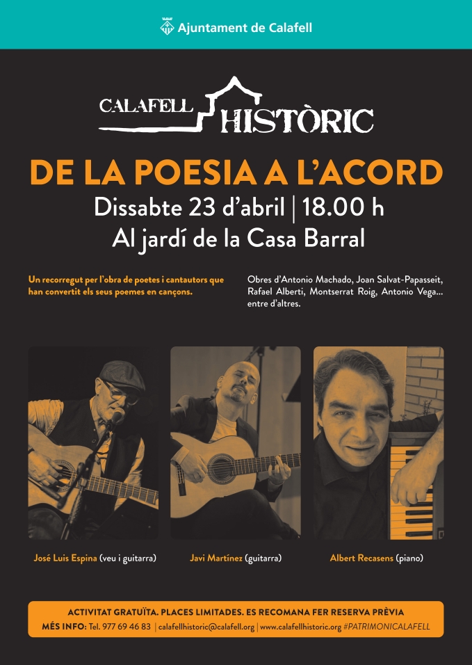 DE LA POESIA A L'ACORD , fotos dels intèrprets