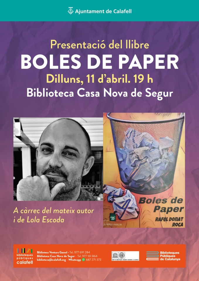 Presentació del llibre BOLES DE PAPER