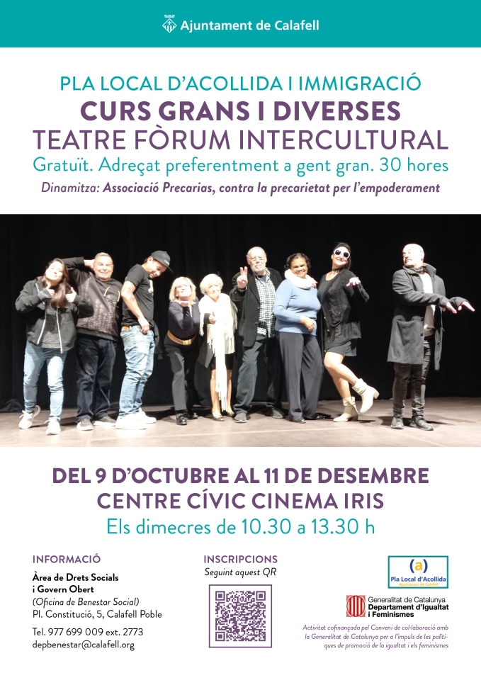 Grans i diverses: Teatre Fòrum Intercultural, taller formatiu de TEATRE SOCIAL